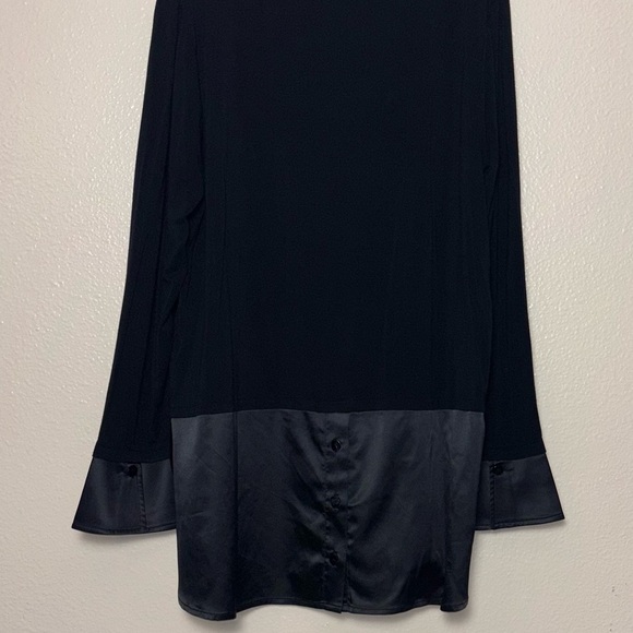Soft Surroundings Black Tita jersey tunic top long sleeves Woman's size large - Picture 11 of 16